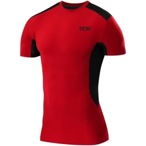 TCA FX Laser Mens Short Sleeve Compression Top - Red