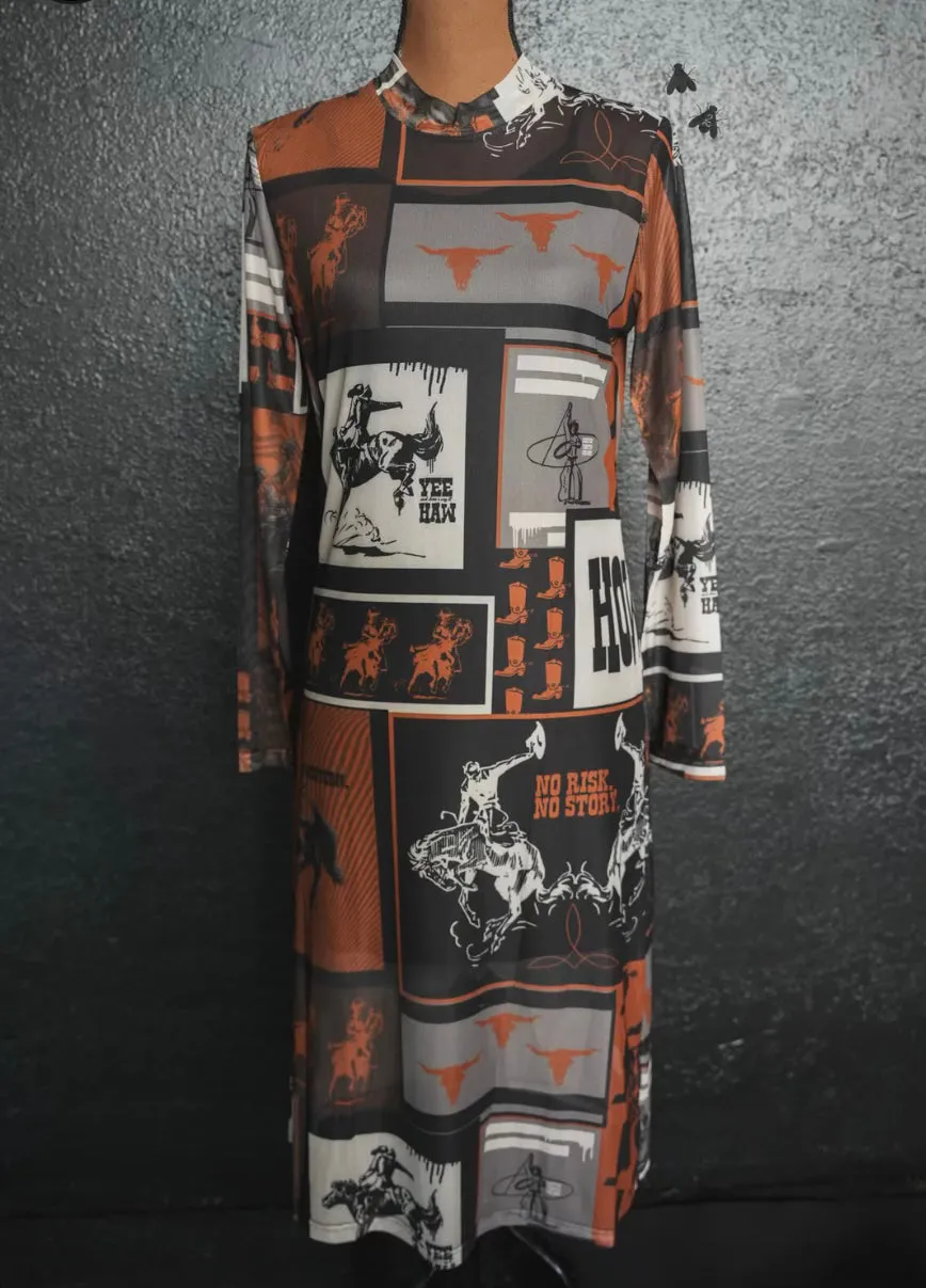 The Cowtown Collage Dress