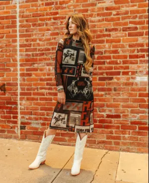 The Cowtown Collage Dress