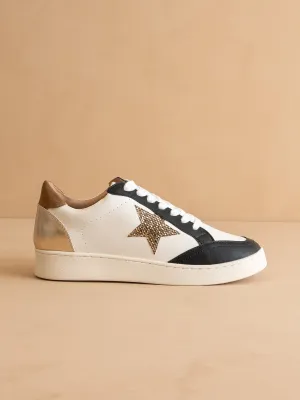The Eliana | Black Vintage Star Sneakers