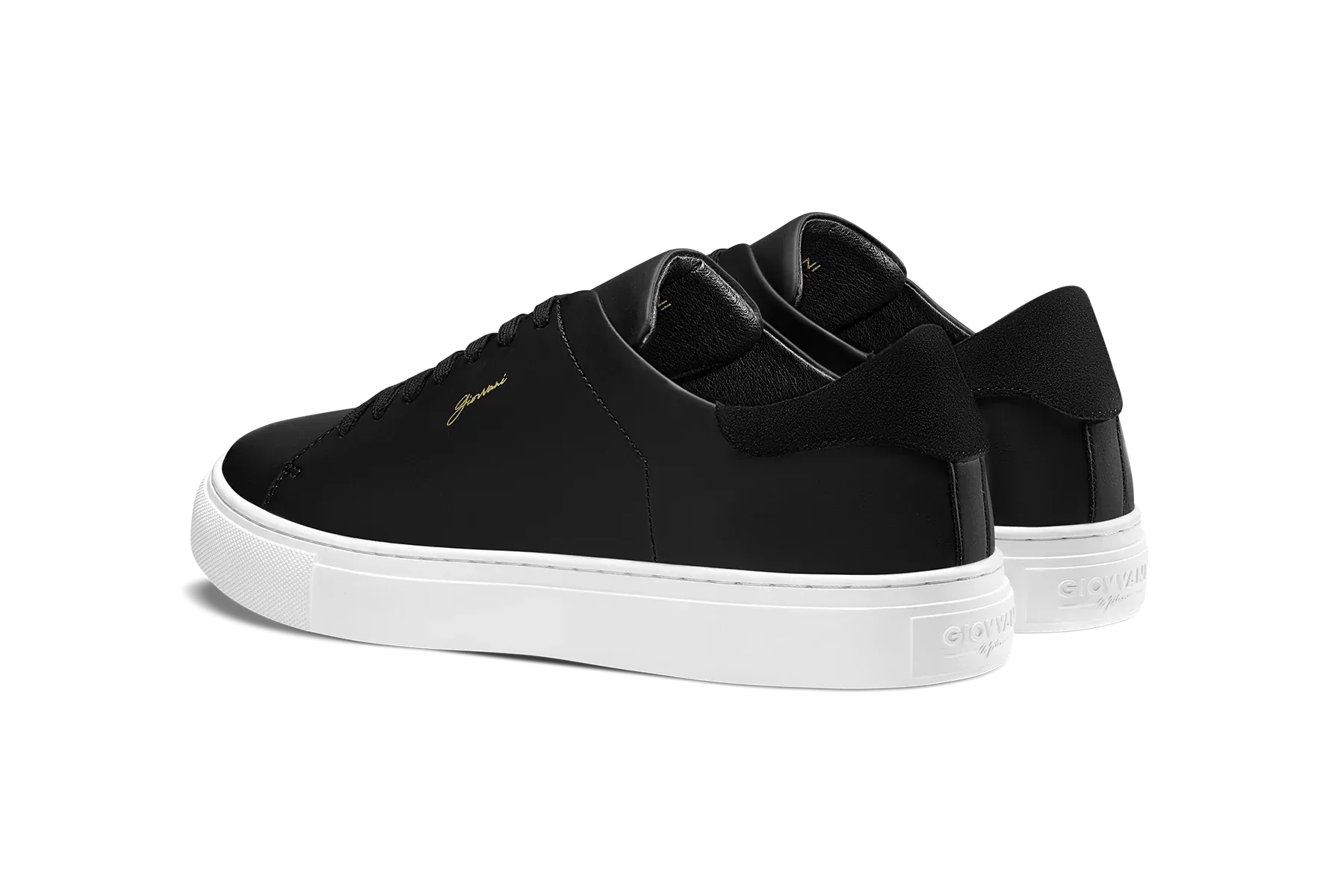 The Lorenzo - Black Leather / White Sole - Womens