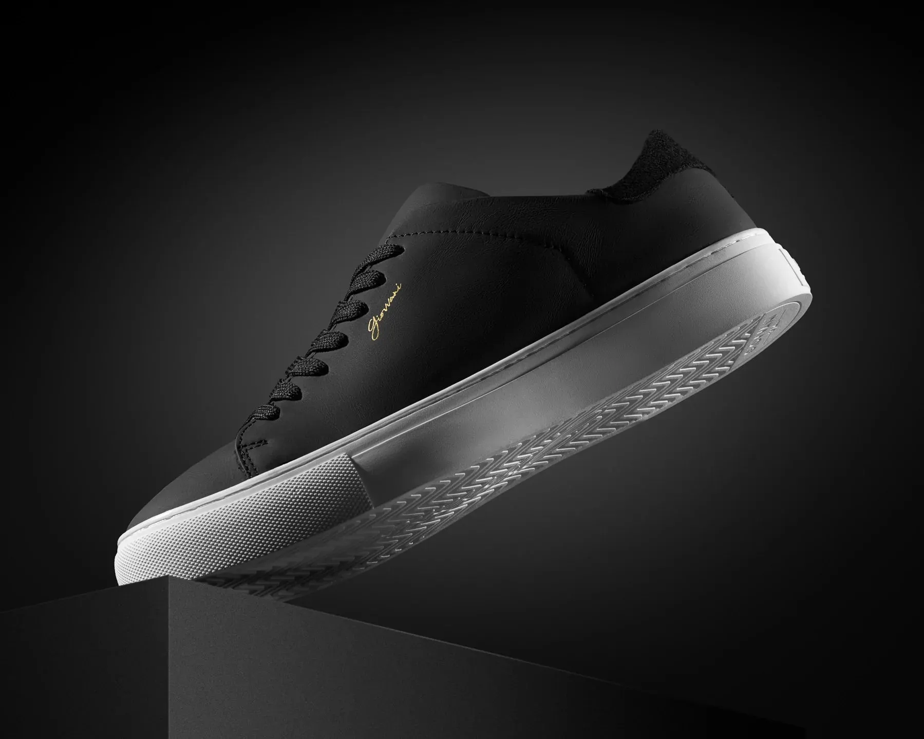 The Lorenzo - Black Leather / White Sole - Womens