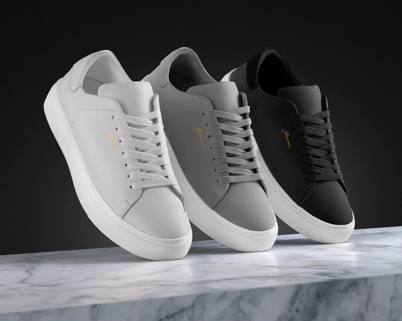 The Lorenzo - Grey Leather / White Sole - Womens