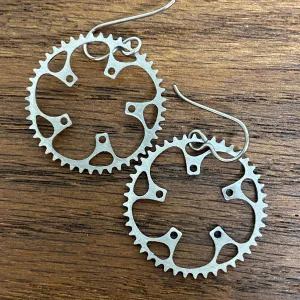 Titanium Boone Chainring Earrings