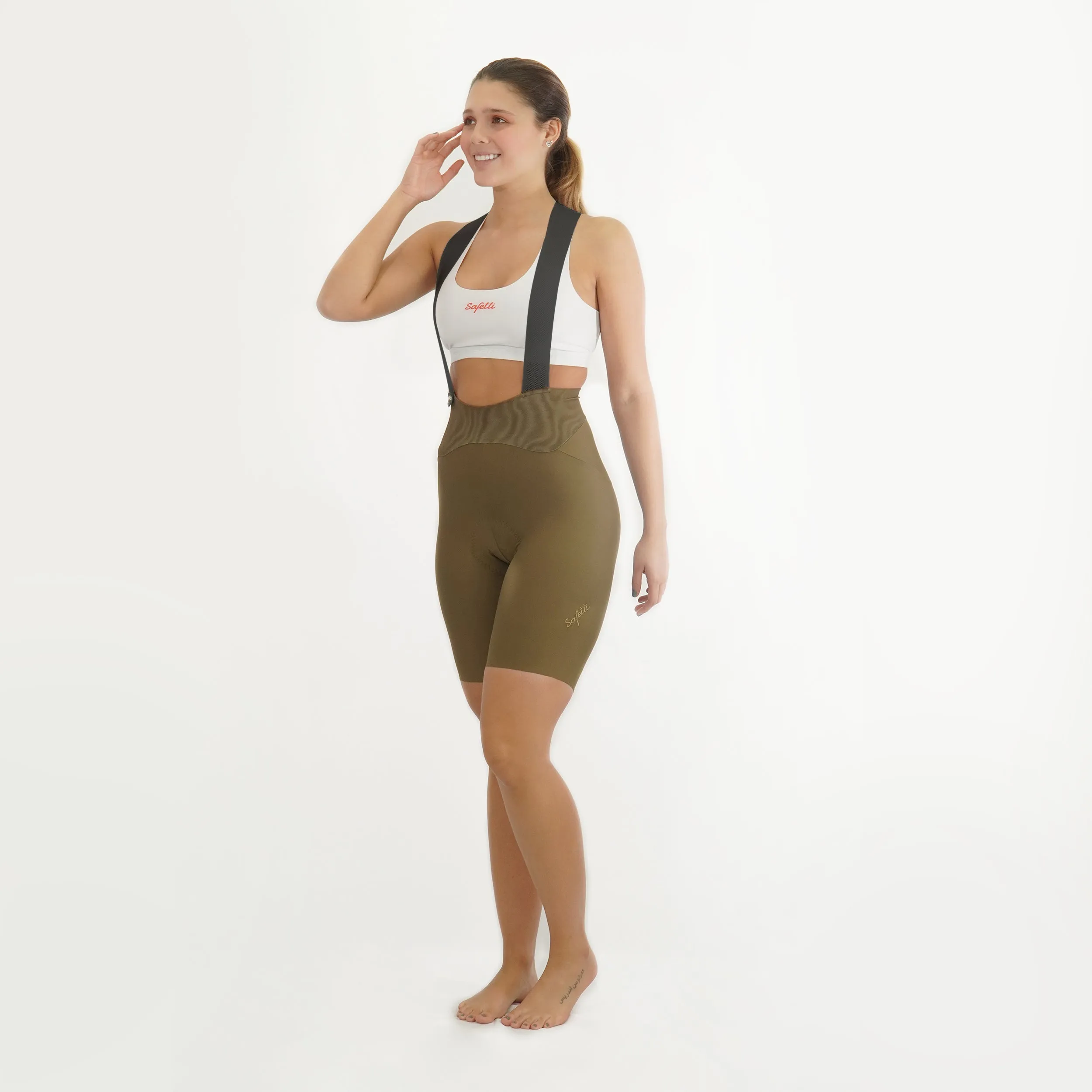 Toscana 2.0 - Oliva Cycling Bib shorts. Women