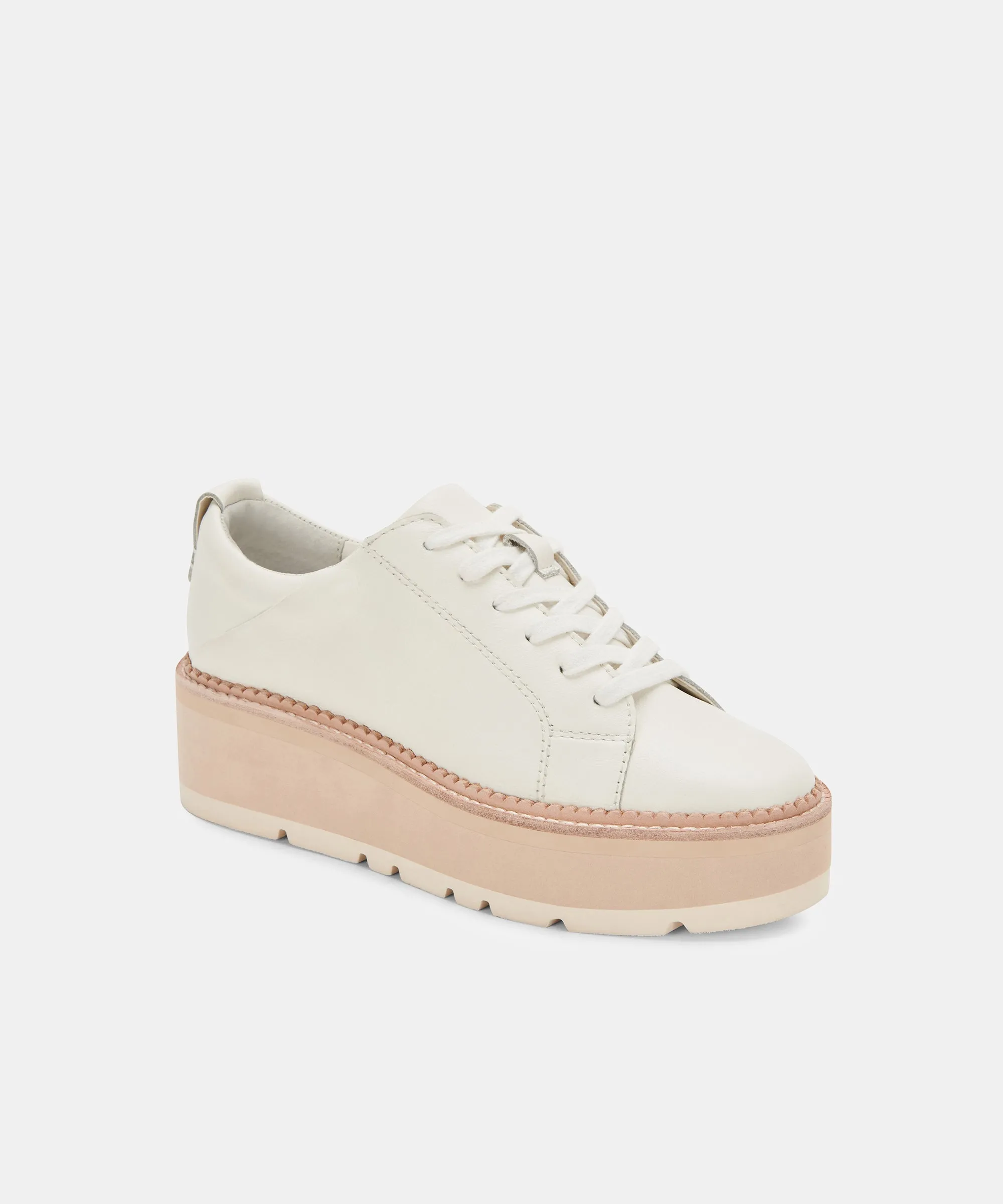 TOYAH SNEAKERS WHITE LEATHER - re:vita