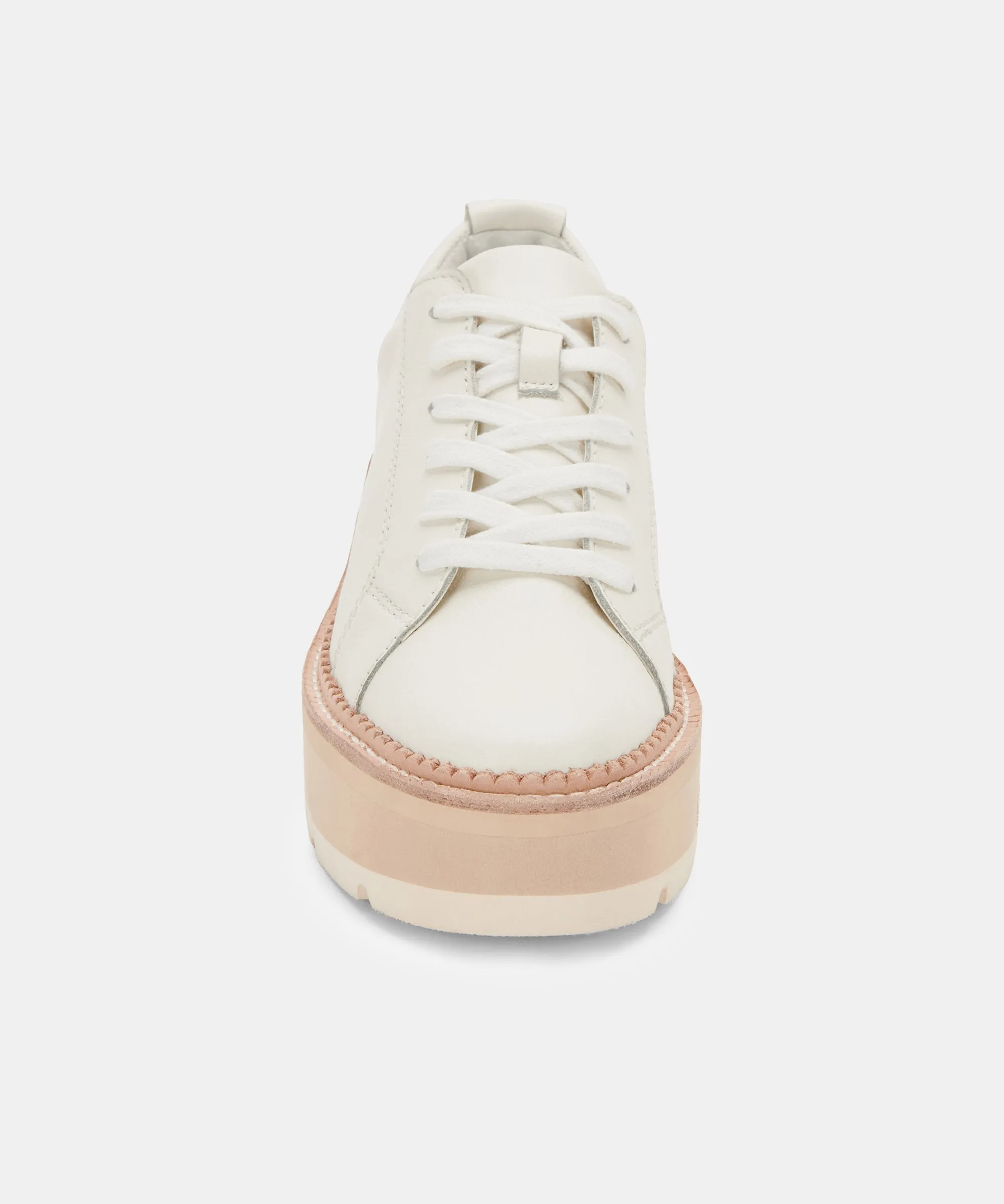 TOYAH SNEAKERS WHITE LEATHER - re:vita