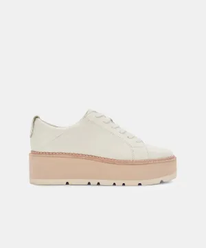 TOYAH SNEAKERS WHITE LEATHER - re:vita