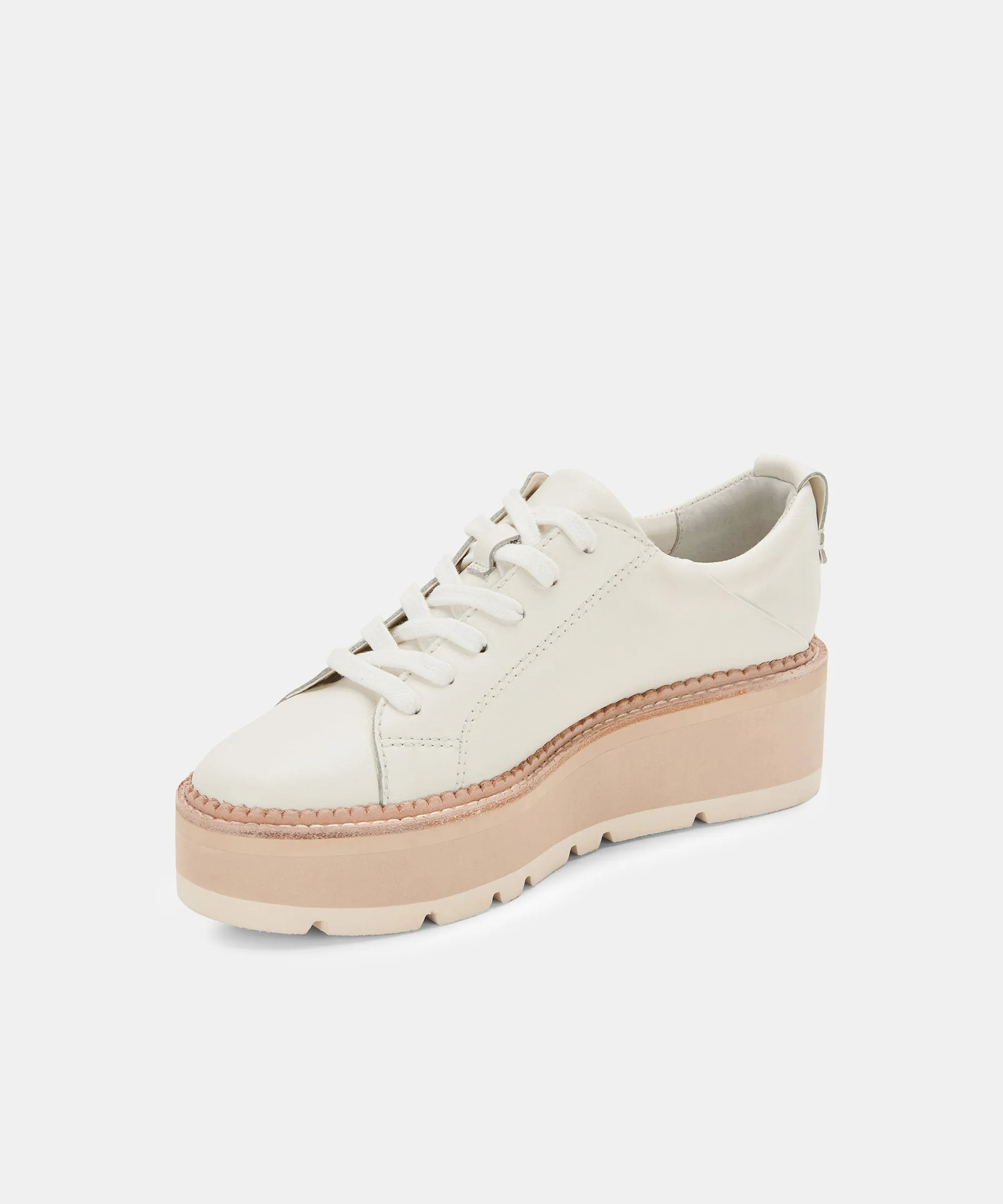 TOYAH SNEAKERS WHITE LEATHER - re:vita