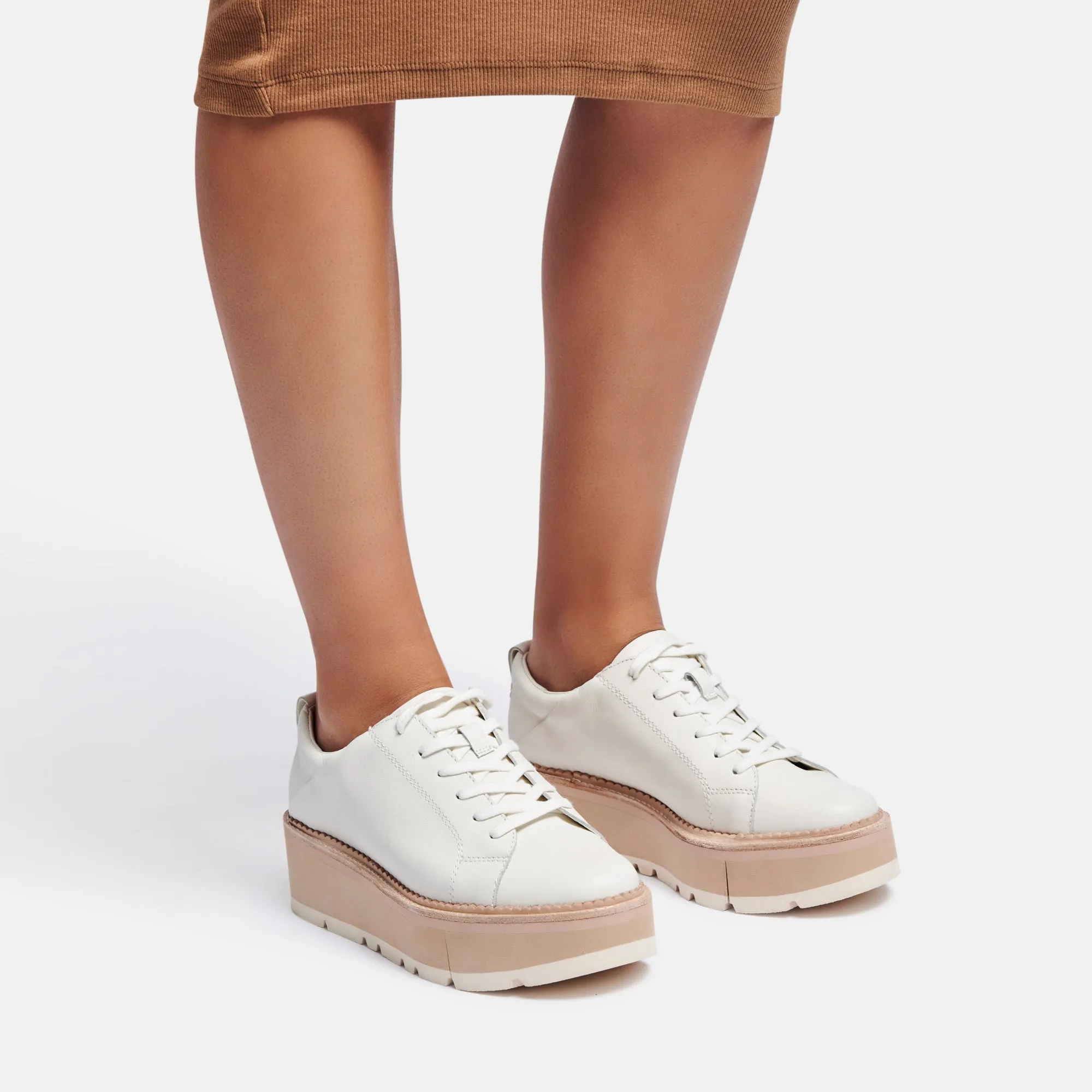TOYAH SNEAKERS WHITE LEATHER - re:vita