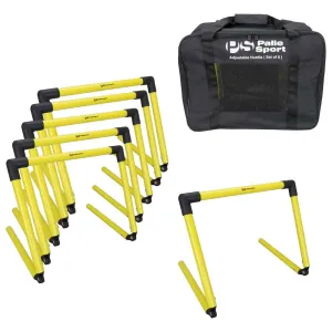 Training – Heavy Duty Adjustable Training Hurdles – Adjust from 6” to 12” - Set Of 6 – Colour Fluoro Yellow