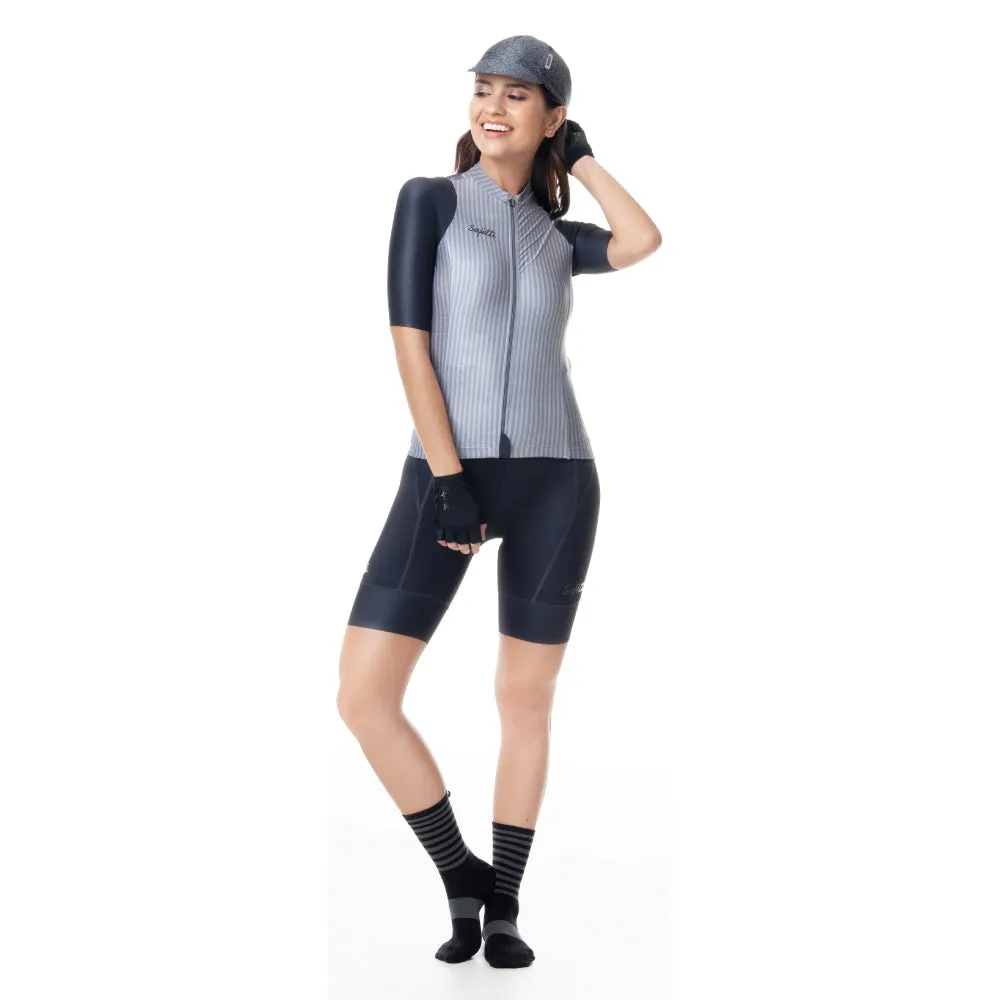 Trascendenza - Grigio Essenziale/Nápoles- Bib Short. Women. Gray