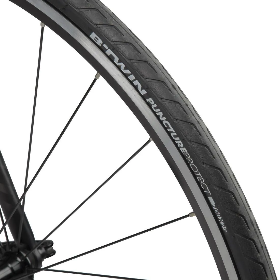 Triban 500 Cyclotourism Road Bike - Black/White