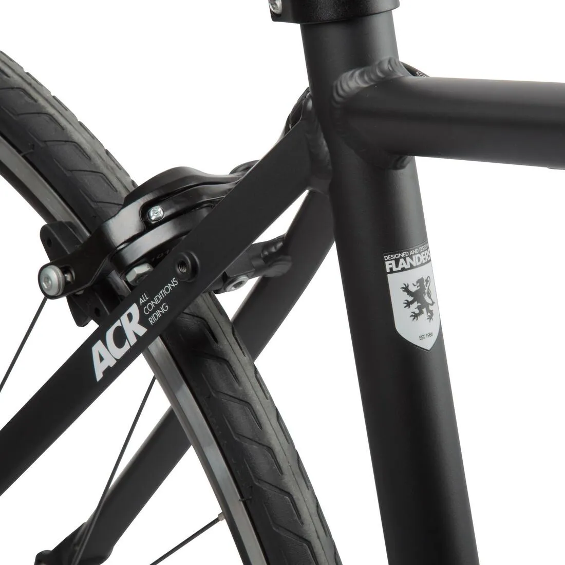 Triban 500 Cyclotourism Road Bike - Black/White