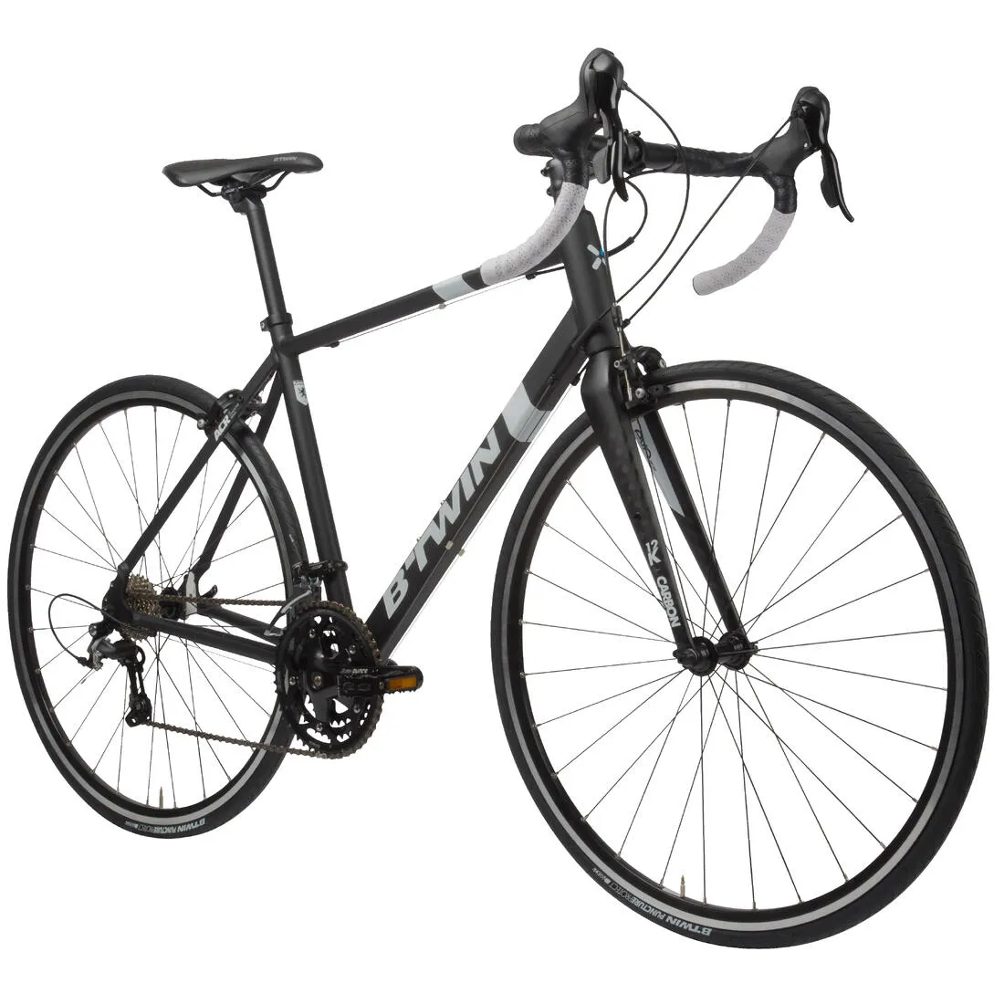 Triban 500 Cyclotourism Road Bike - Black/White