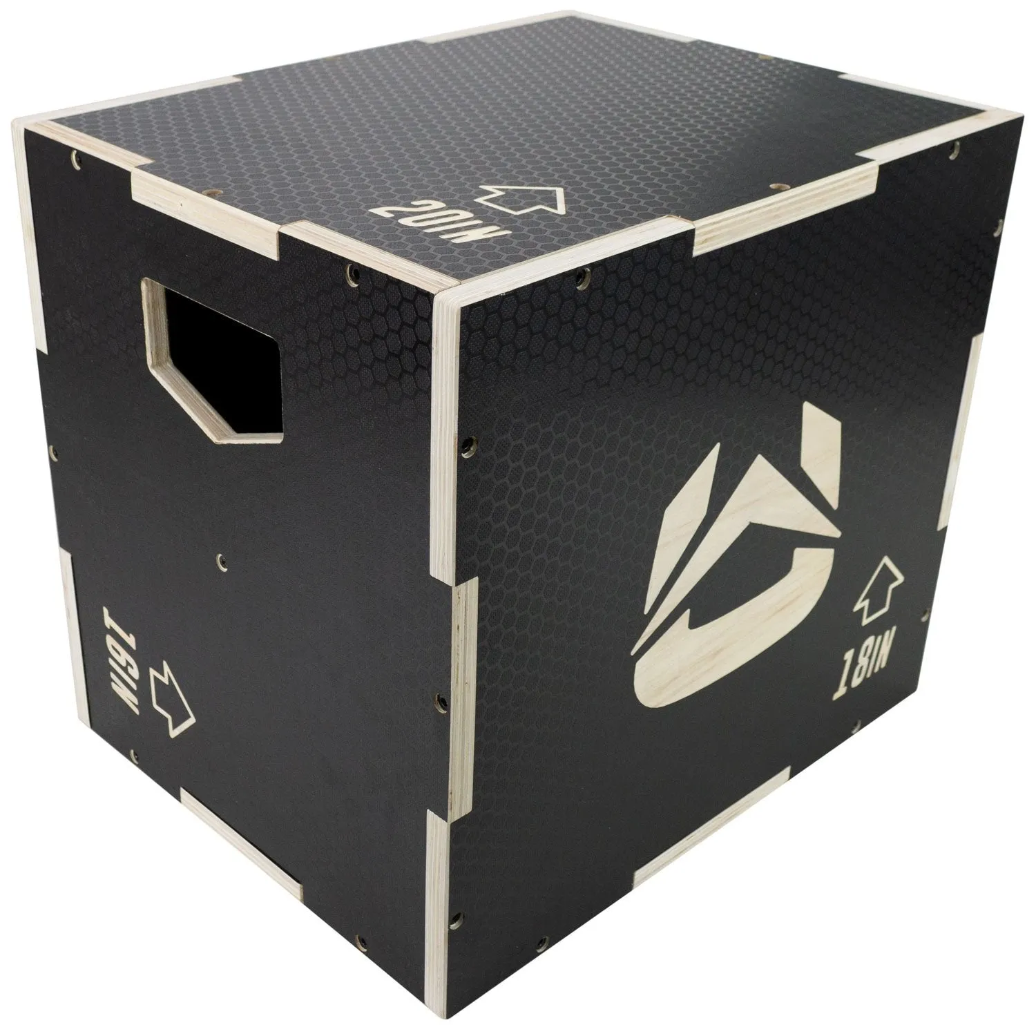 Ultra Fitness Gear 3 in 1 Anti-Slip Wood Plyo Box for Jump, Crossfit, Plyometrics. Sizes: 30/24/20, 24/20/16, 20/18/16, or 16/14/12