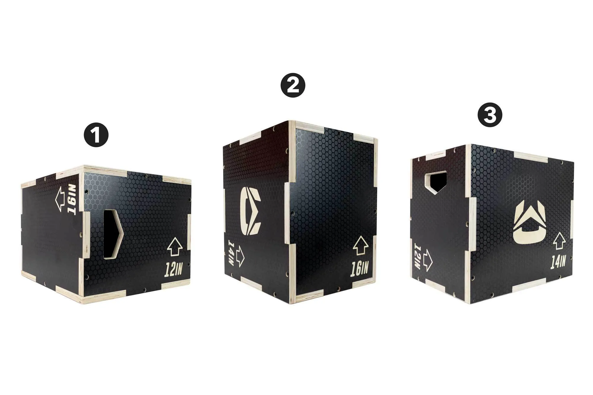 Ultra Fitness Gear 3 in 1 Anti-Slip Wood Plyo Box for Jump, Crossfit, Plyometrics. Sizes: 30/24/20, 24/20/16, 20/18/16, or 16/14/12