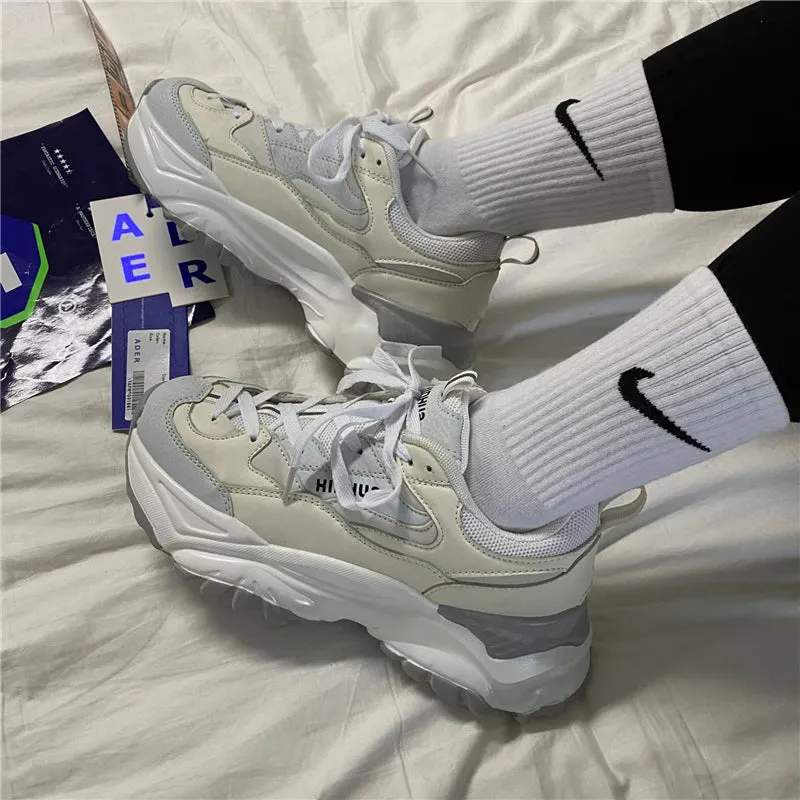 ULZZANG BLACK/WHITE/GREY PLATFORM SNEAKERS UB2530