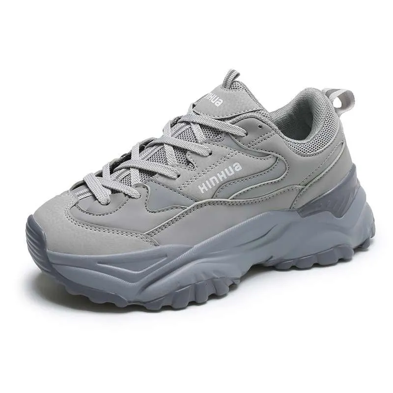 ULZZANG BLACK/WHITE/GREY PLATFORM SNEAKERS UB2530