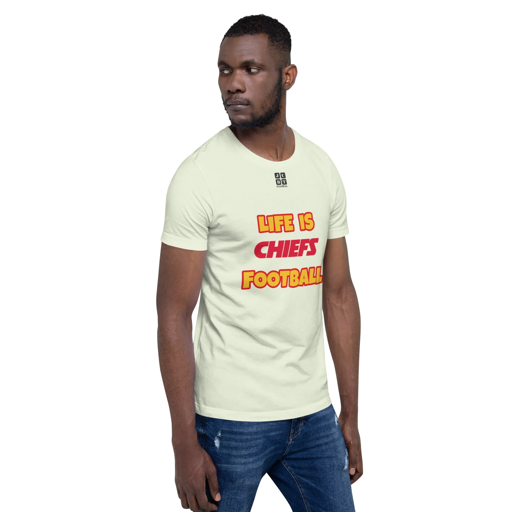 Unisex t-shirt "10107-0011-16 Life Is Chiefs Football (Black Logo)"