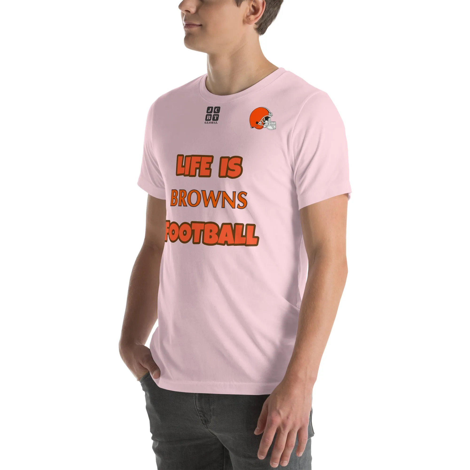 Unisex t-shirt "20107-0011-08 Life Is Browns Football (Black Logo)"