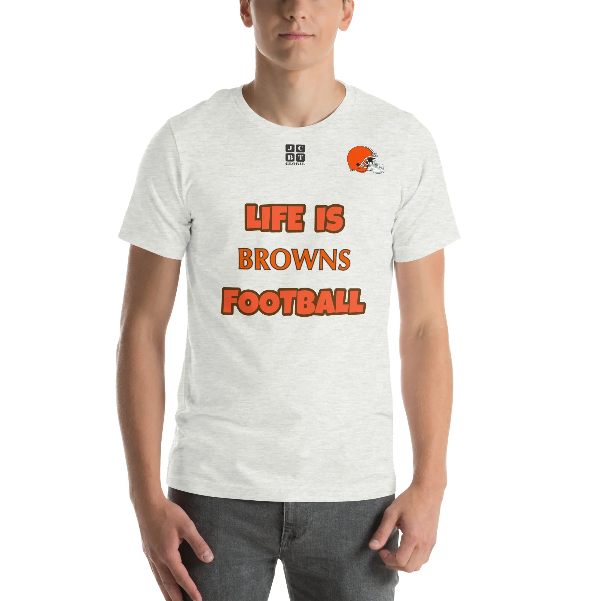 Unisex t-shirt "20107-0011-08 Life Is Browns Football (Black Logo)"