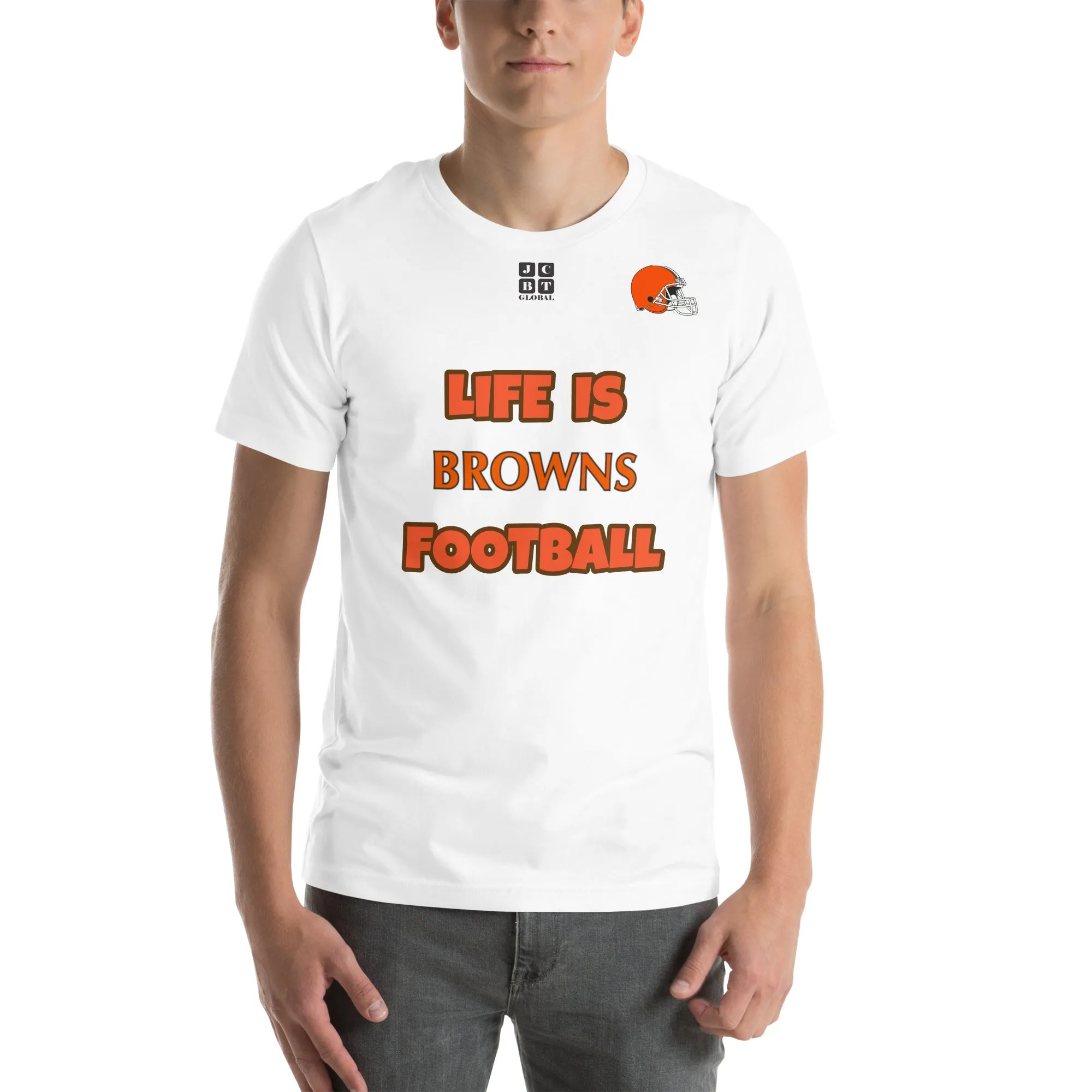 Unisex t-shirt "20107-0011-08 Life Is Browns Football (Black Logo)"