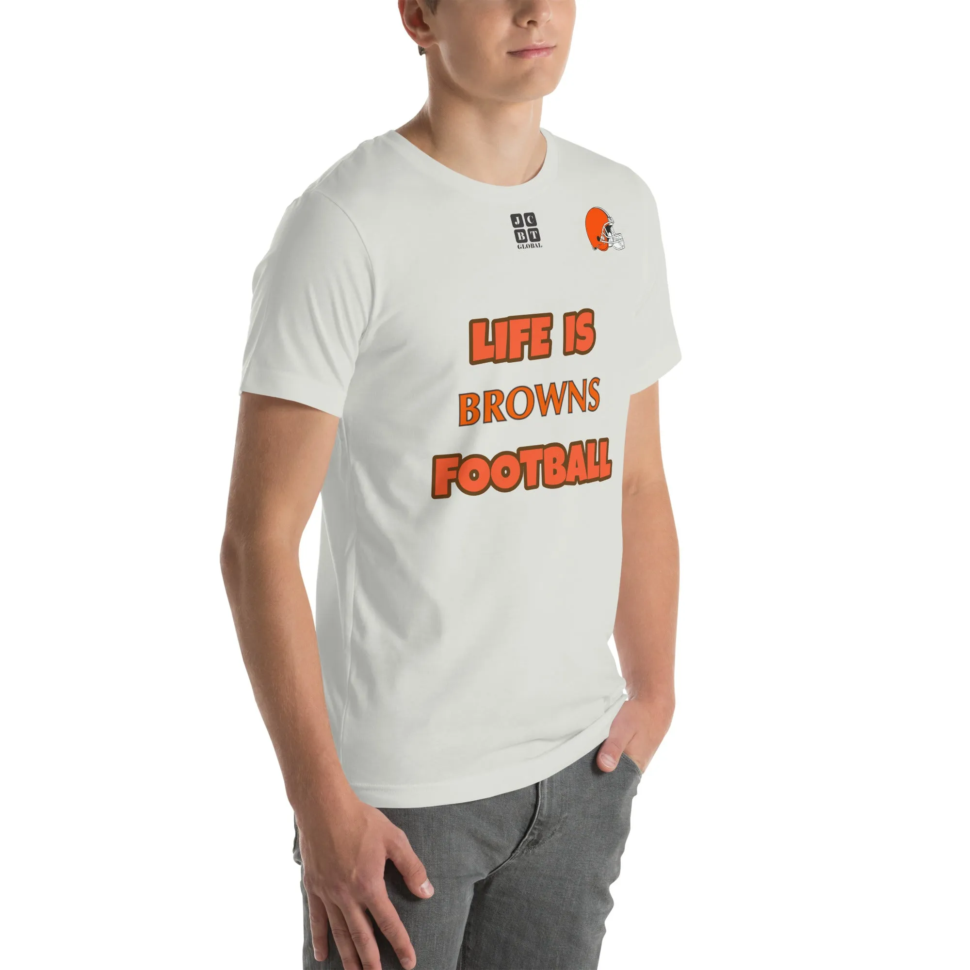 Unisex t-shirt "20107-0011-08 Life Is Browns Football (Black Logo)"