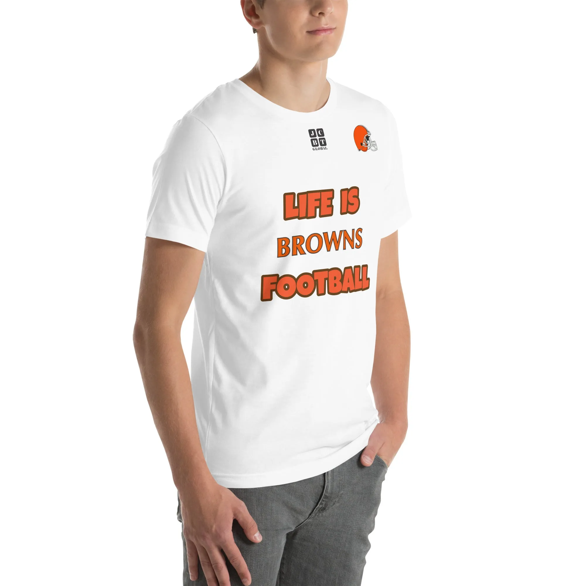 Unisex t-shirt "20107-0011-08 Life Is Browns Football (Black Logo)"