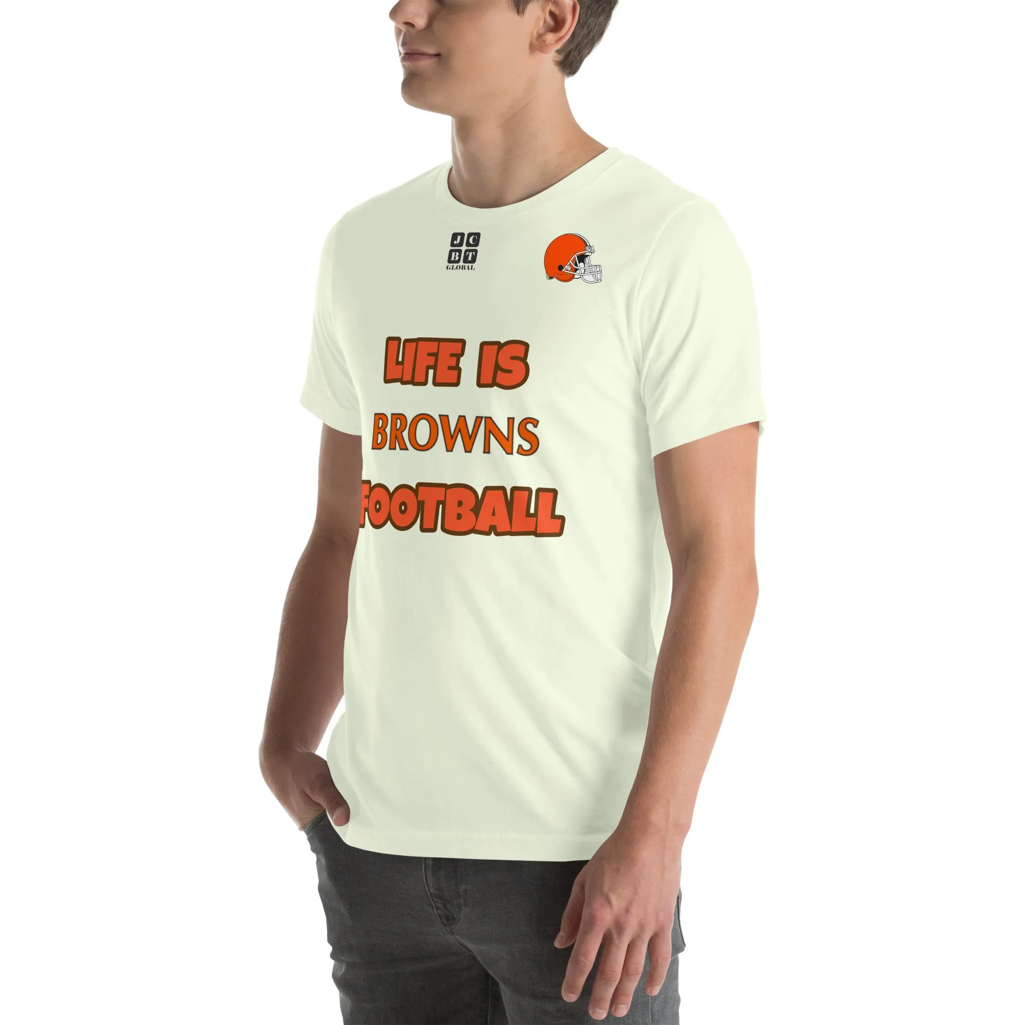 Unisex t-shirt "20107-0011-08 Life Is Browns Football (Black Logo)"