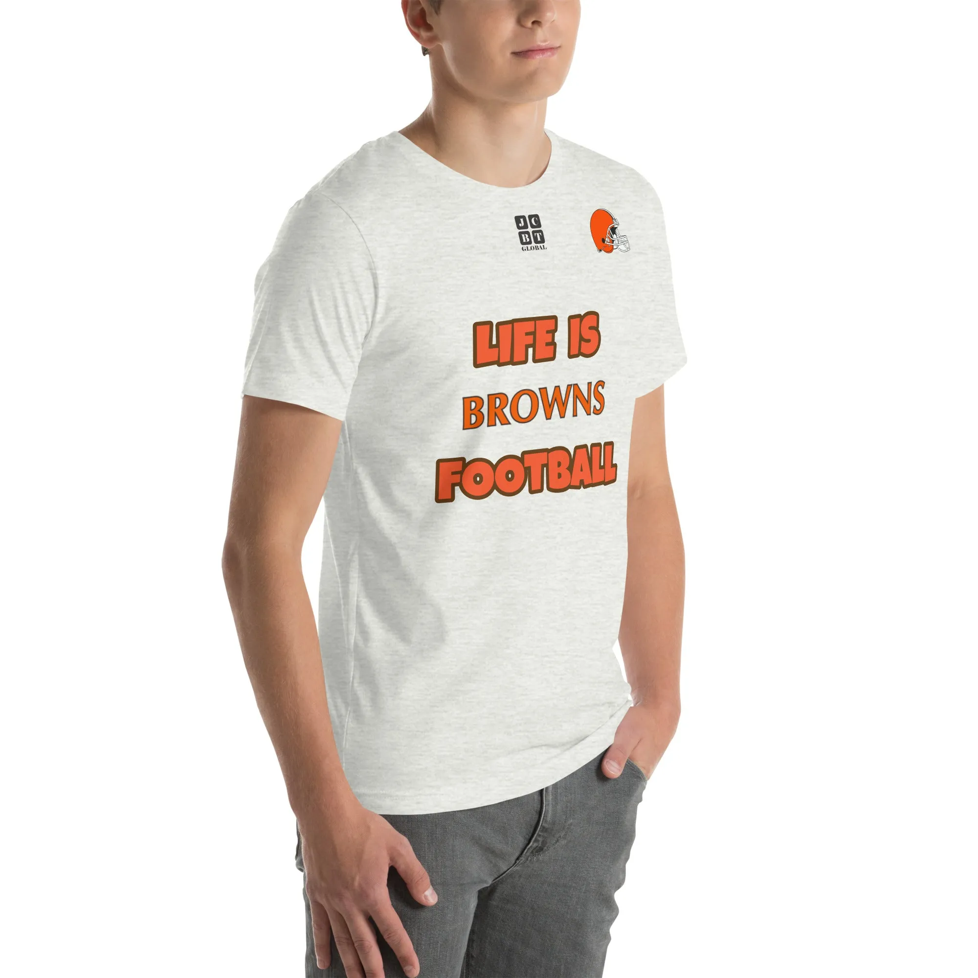 Unisex t-shirt "20107-0011-08 Life Is Browns Football (Black Logo)"