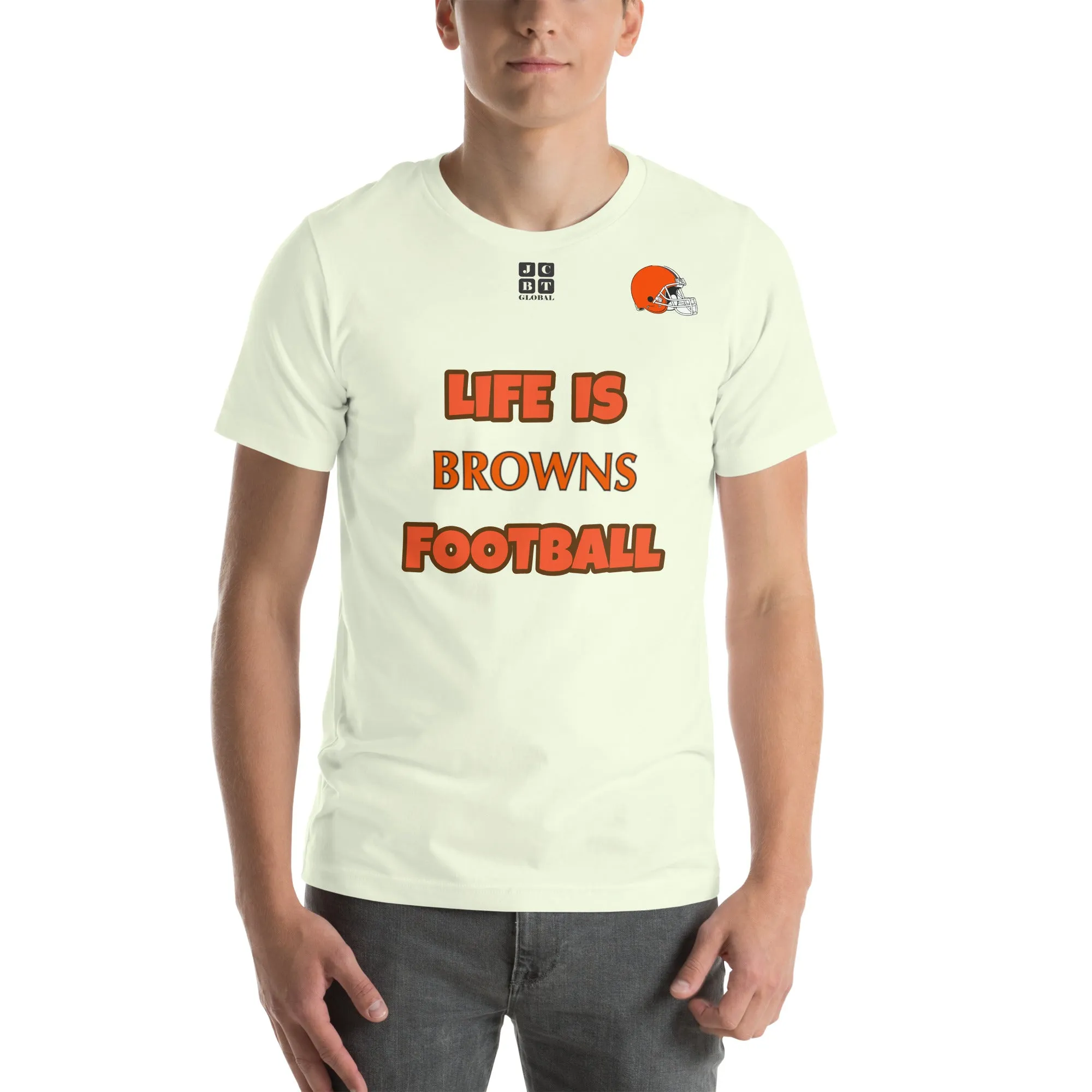 Unisex t-shirt "20107-0011-08 Life Is Browns Football (Black Logo)"