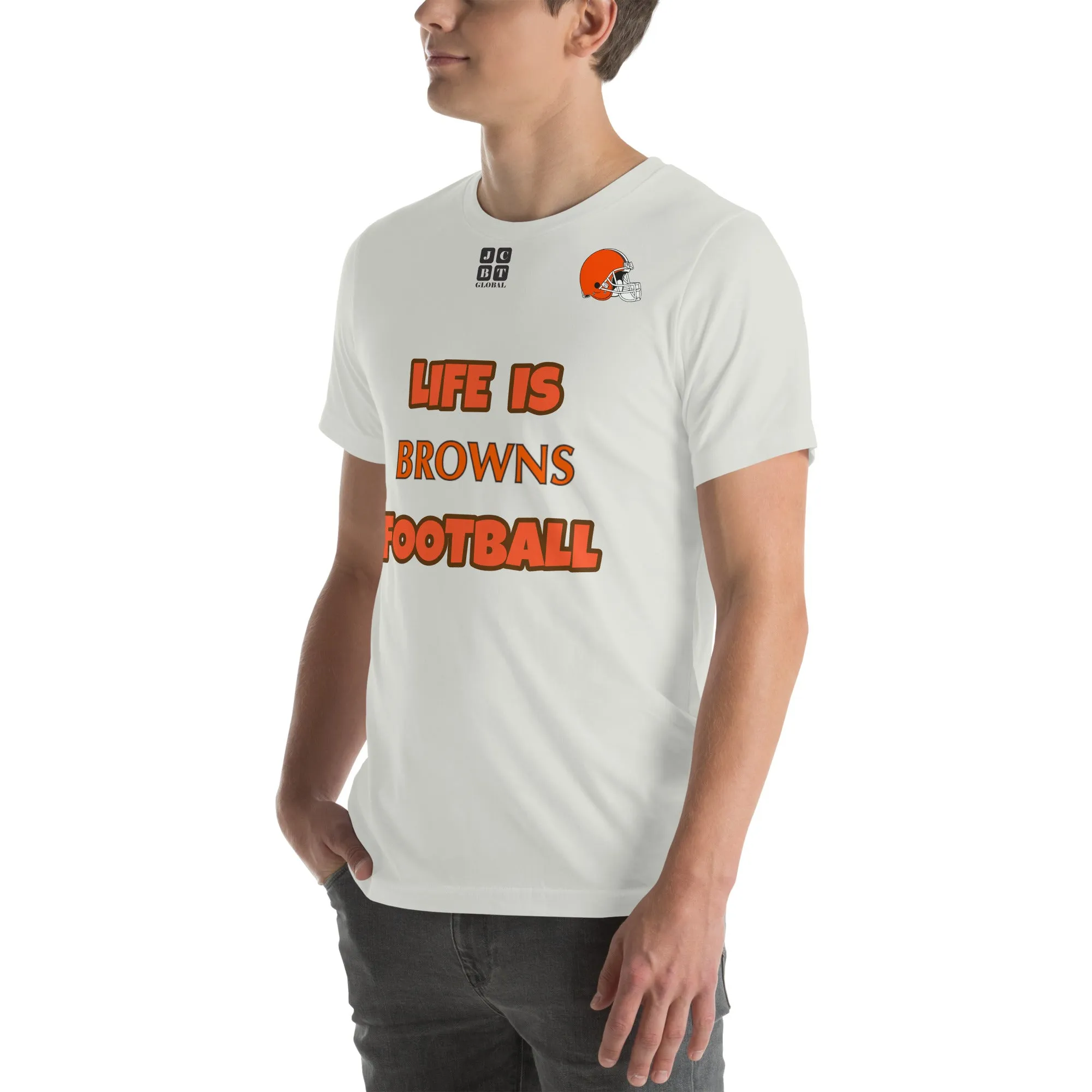 Unisex t-shirt "20107-0011-08 Life Is Browns Football (Black Logo)"