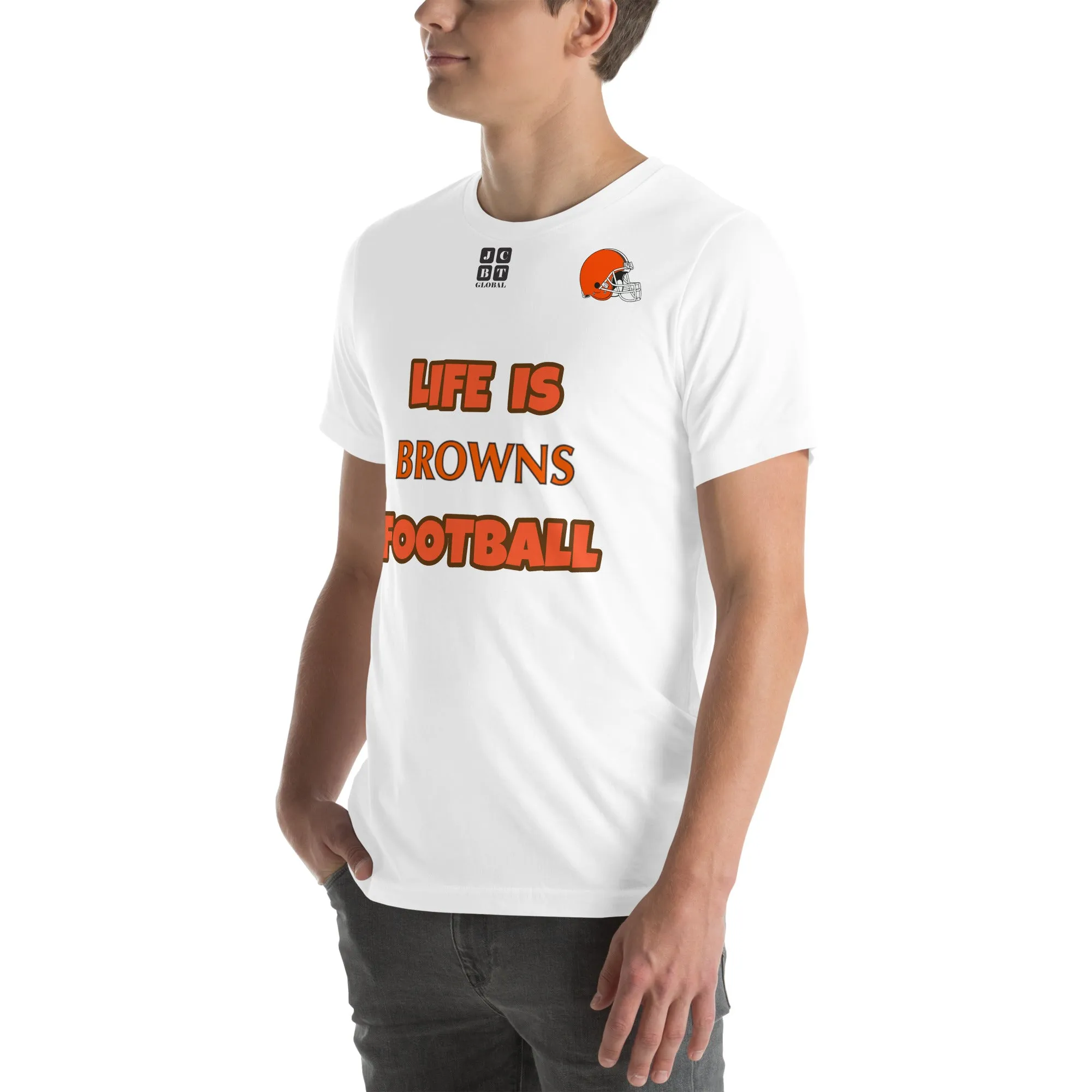 Unisex t-shirt "20107-0011-08 Life Is Browns Football (Black Logo)"