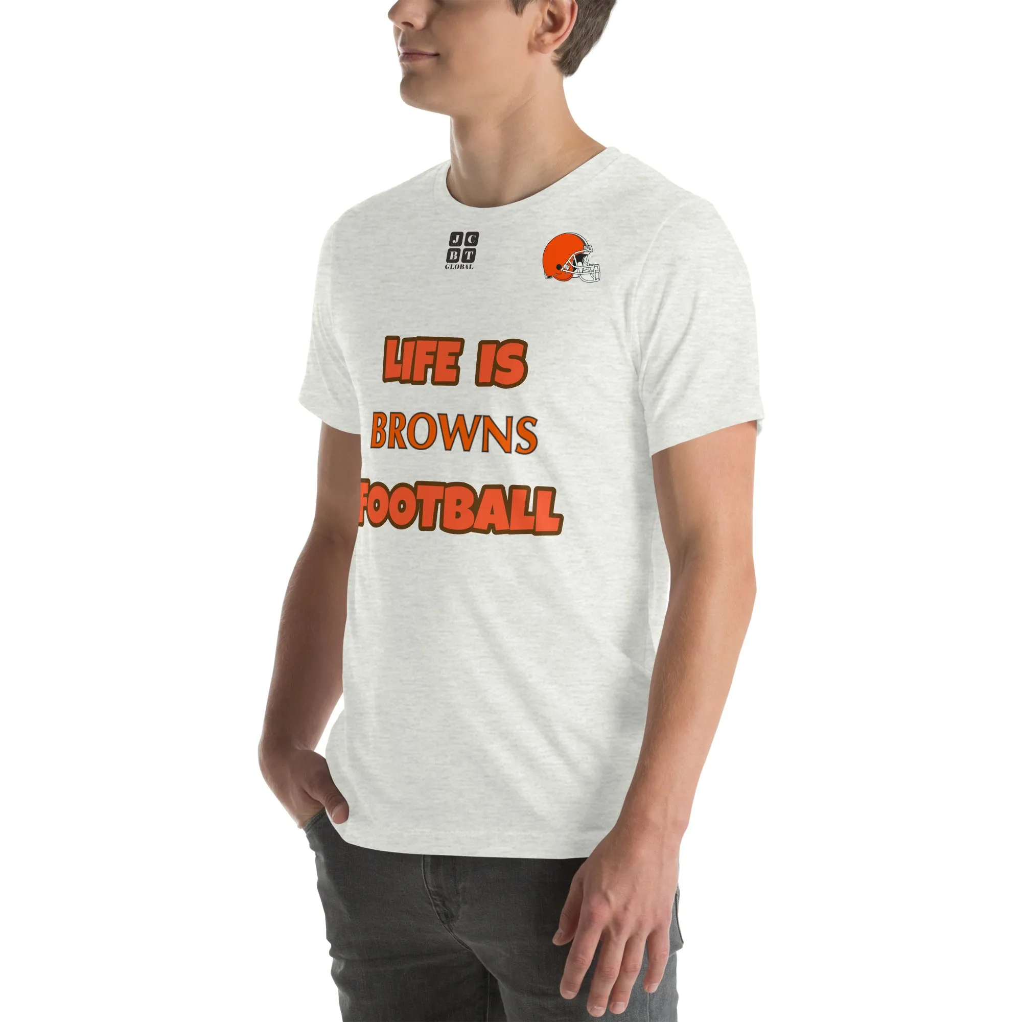 Unisex t-shirt "20107-0011-08 Life Is Browns Football (Black Logo)"