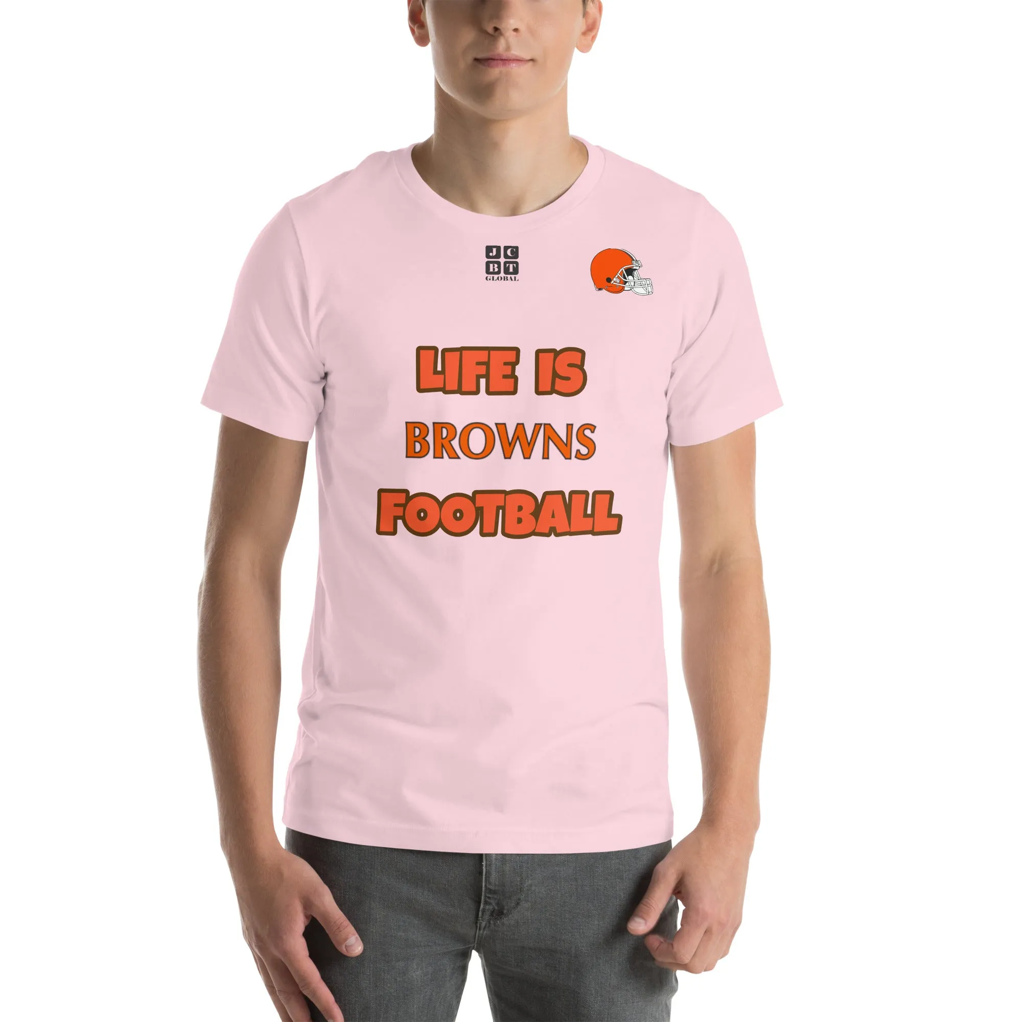 Unisex t-shirt "20107-0011-08 Life Is Browns Football (Black Logo)"