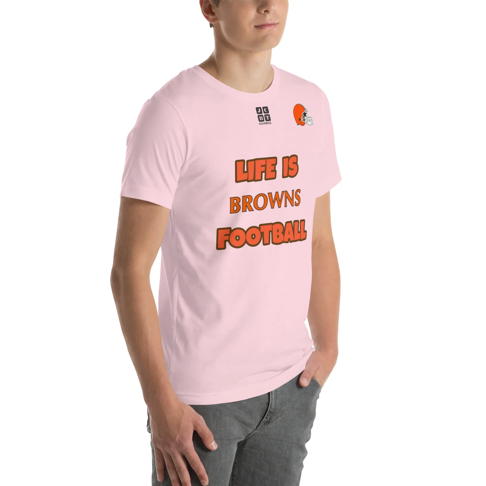 Unisex t-shirt "20107-0011-08 Life Is Browns Football (Black Logo)"