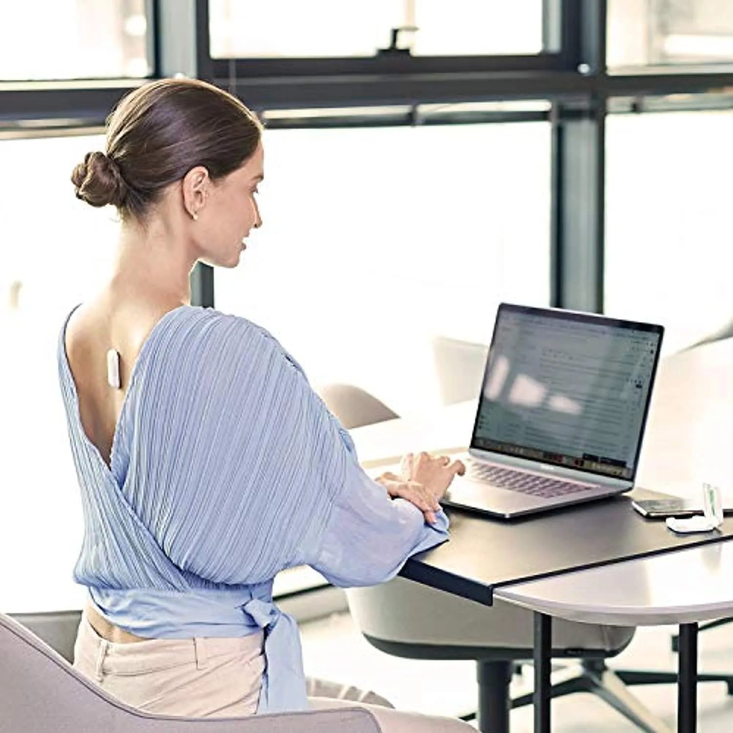 Upright GO 2 Posture Trainer and Corrector for Back Strapless, Discreet and Easy to Use Complete with App and Training Plan Back Health Benefits and Confidence Builder