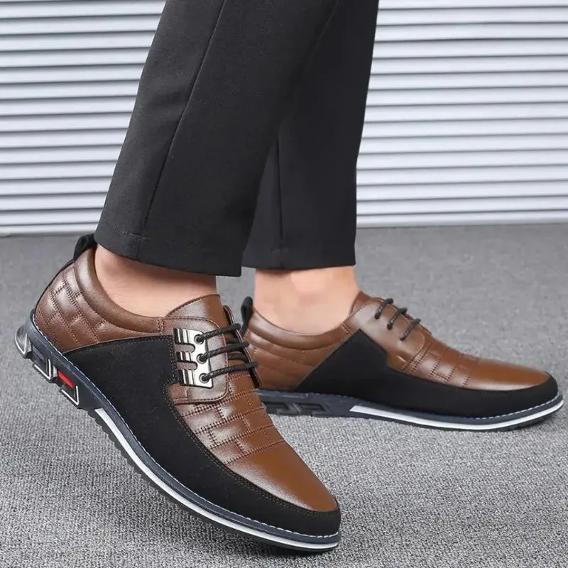 UrbanStride Herren Business-Schnürschuhe aus Leder