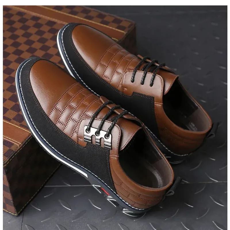UrbanStride Herren Business-Schnürschuhe aus Leder