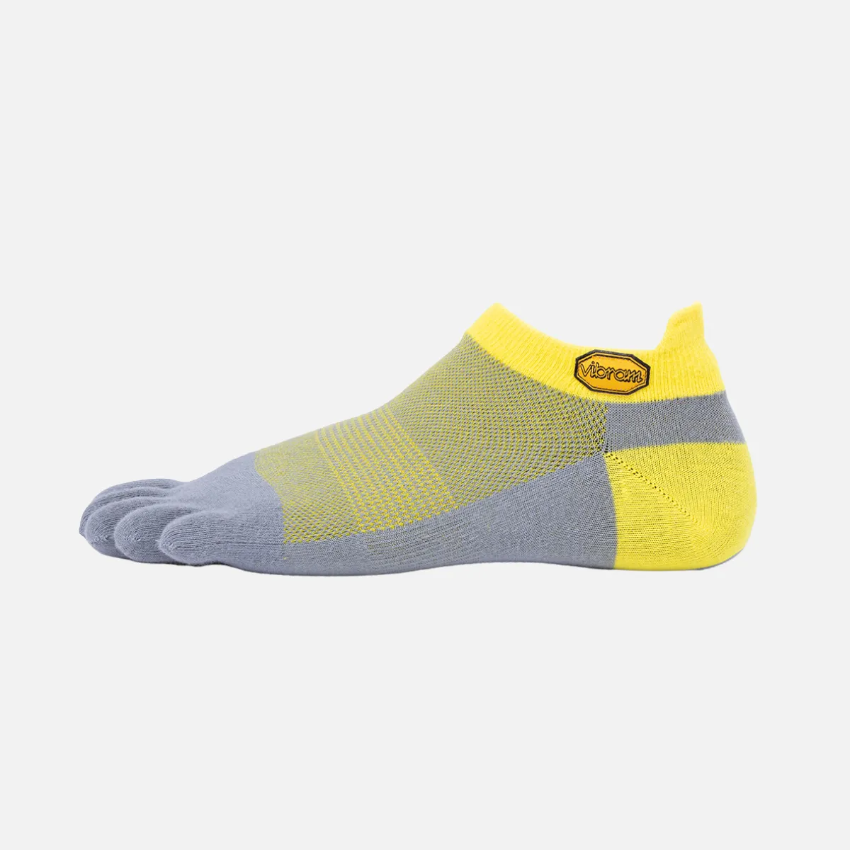 Vibram 5Toe Sock No Show (1pair)(Grey/Yellow)