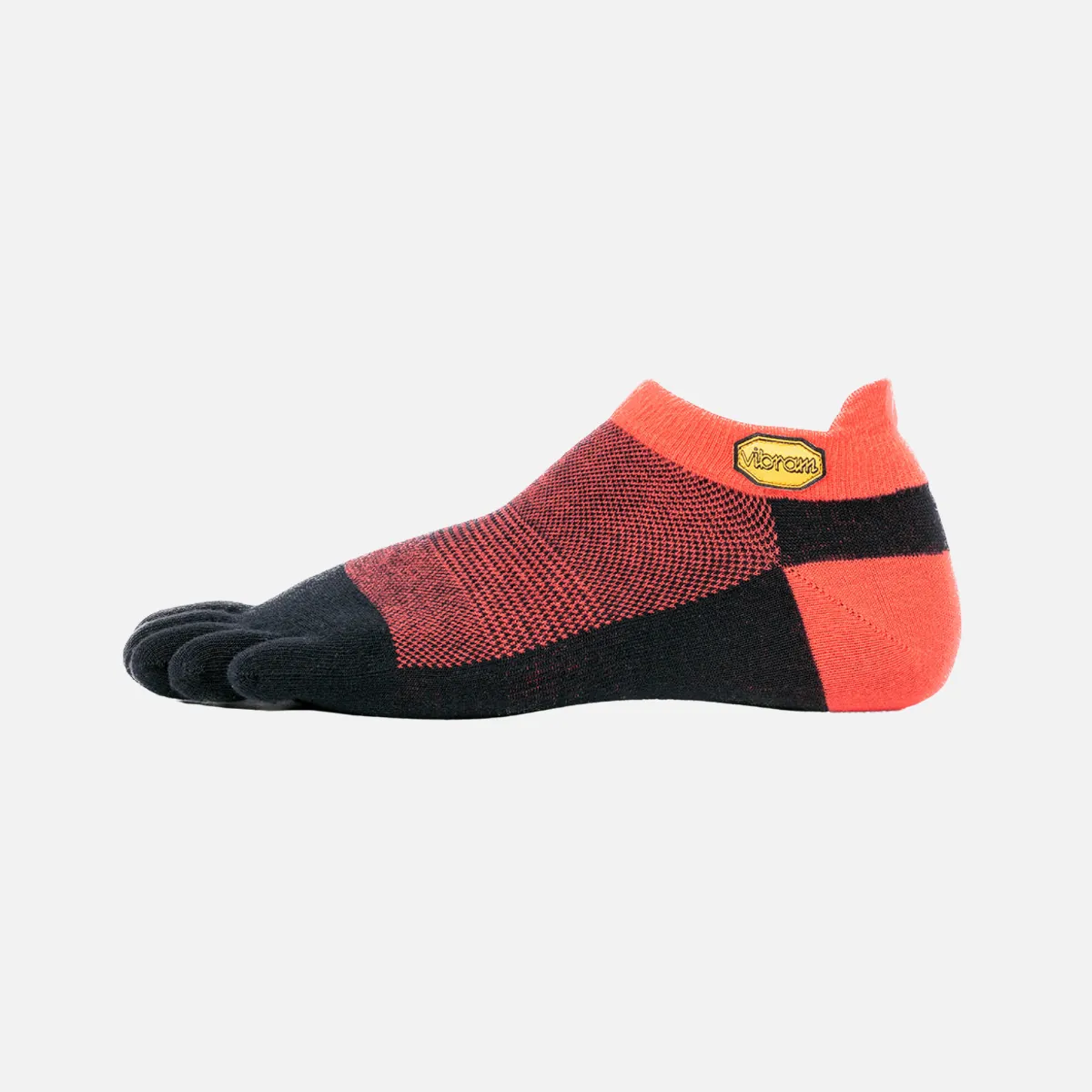 Vibram 5Toe Sock No Show (1pair)(Red/Black)
