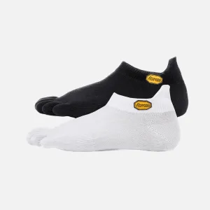 Vibram 5Toe Sock No Show (Pack of 2)(Black & White)