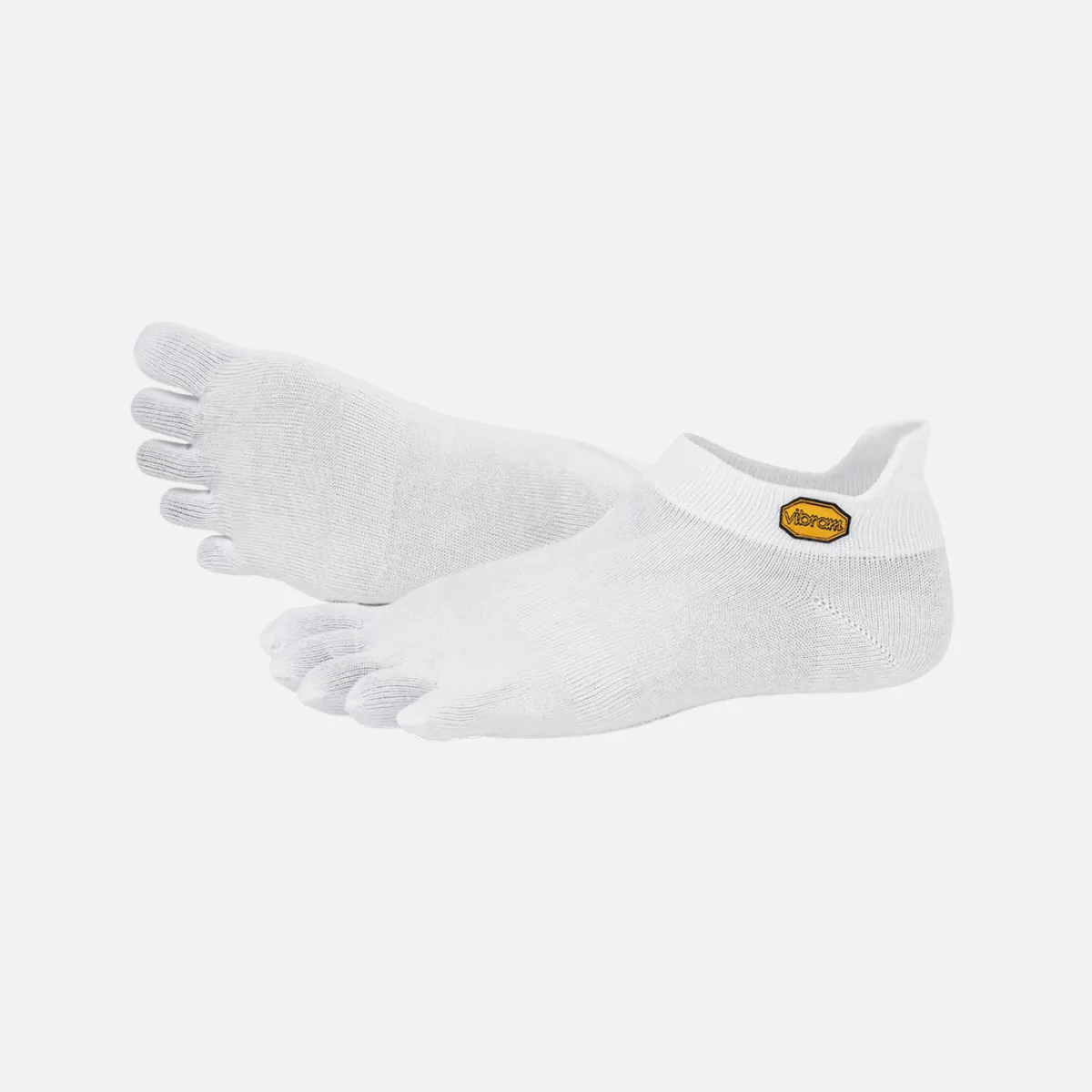 Vibram 5Toe Sock No Show (Pack of 2)(Black & White)