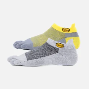 Vibram 5Toe Sock No Show (Pack of 2)(LightGrey-YellowGrey)