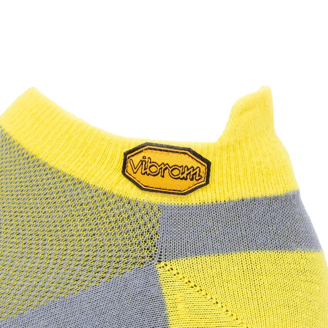 Vibram 5Toe Sock No Show (Pack of 2)(LightGrey-YellowGrey)