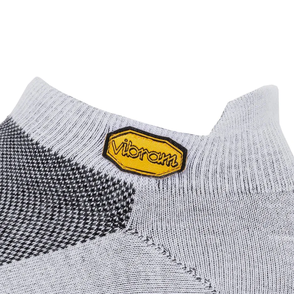 Vibram 5Toe Sock No Show (Pack of 2)(LightGrey-YellowGrey)