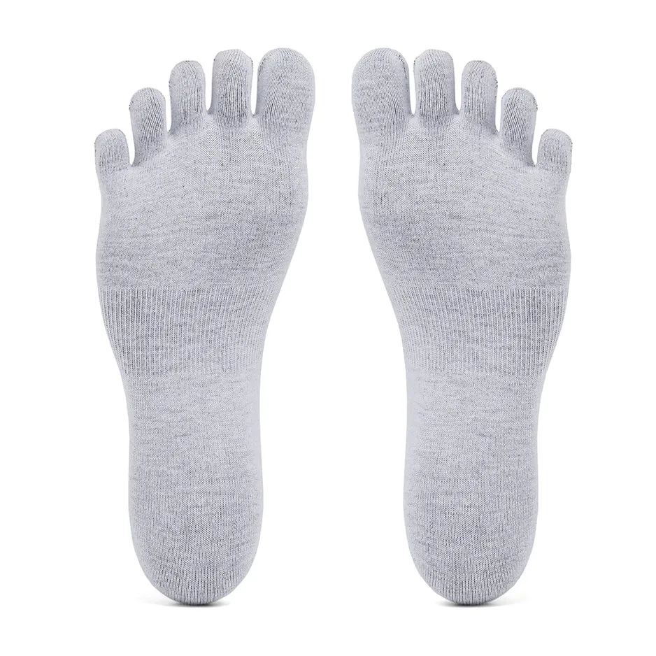 Vibram 5Toe Sock No Show (Pack of 2)(LightGrey-YellowGrey)