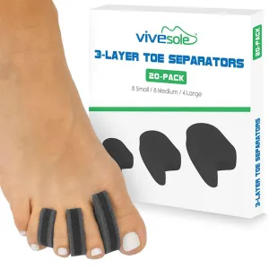 Vive Health ViveSole 3-Layer Toe Separators