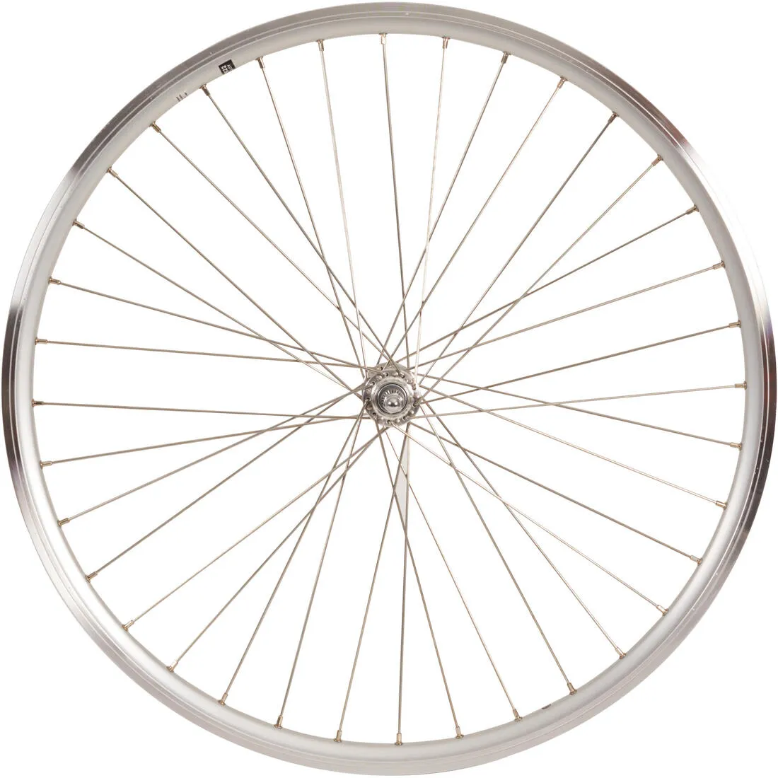 Wheel 28" Front City Bike Double-Wall Rim - Silver